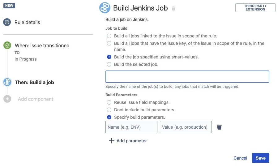 Build a Jenkins Job from Jira
