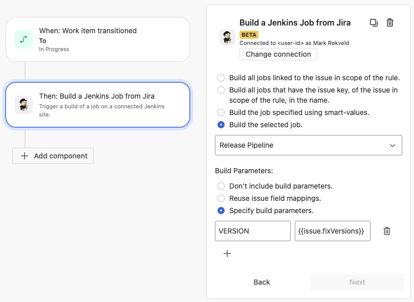 Build a Jenkins Job from Jira